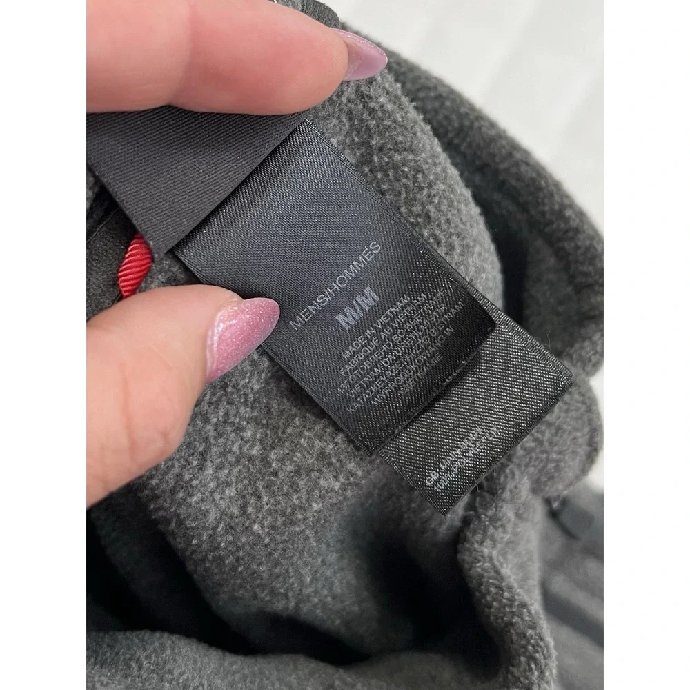 The North Face Men's M Gray Polartec Fleece 1/4 Zip‎ Pullover Lightweight Jacket